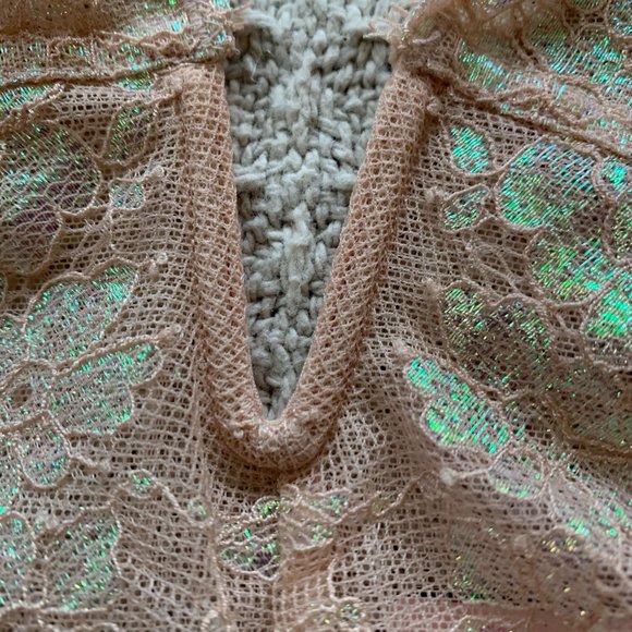 Sparkly Nude Mesh Victoria’s Secret Bodysuit - Picture 2 of 9